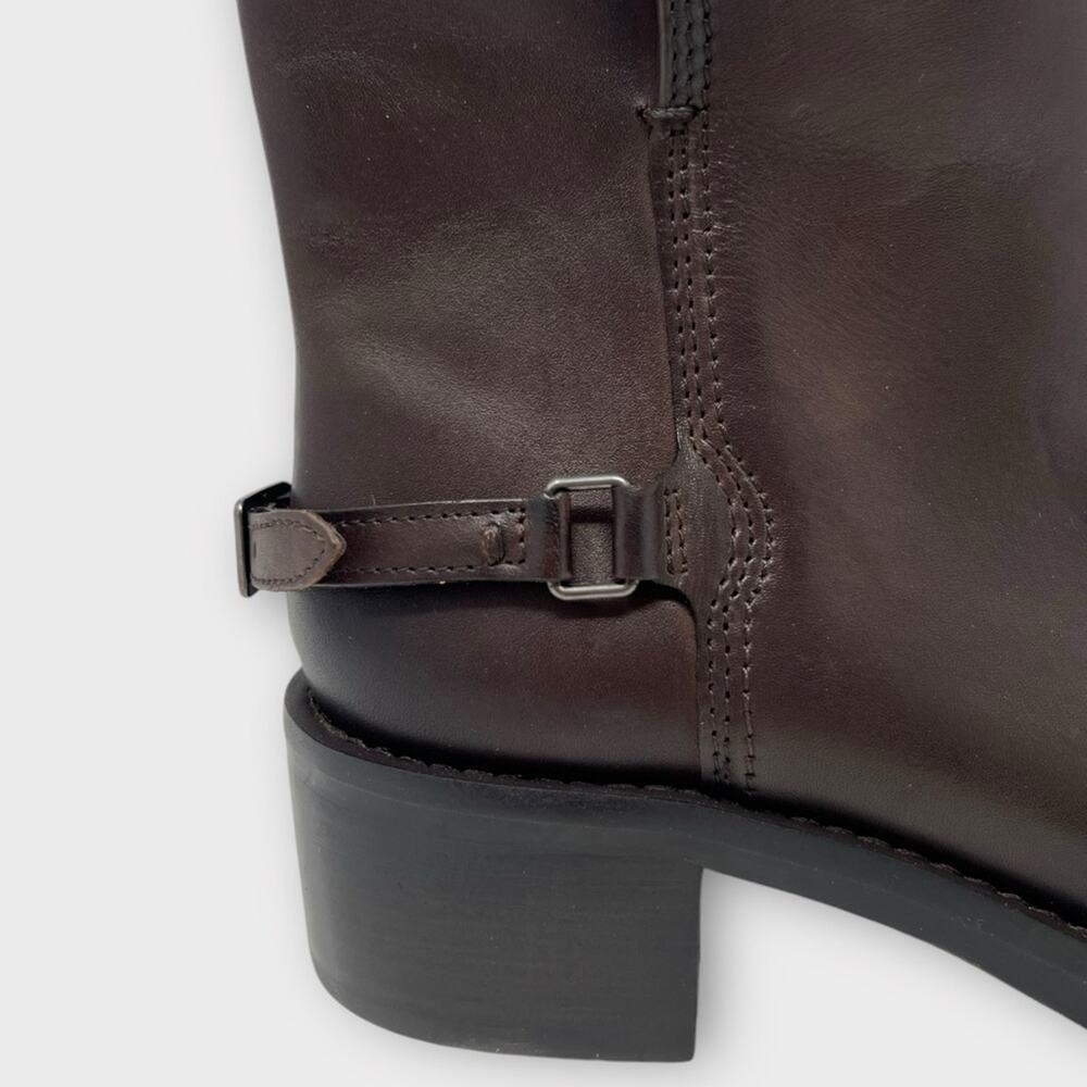 Franco Sarto Colt Leather Ankle Bootie in Brown Size 7 - Picture 8 of 10